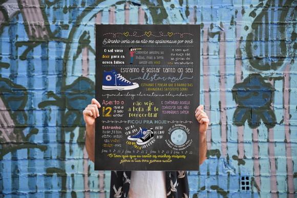 Chalkboard Escolha Sua Música - Pvc A3