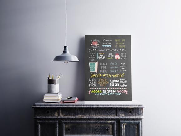 Chalkboard Escolha Sua Música - Pvc A3