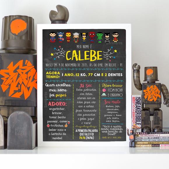 Chalkboard Infantil A3 + Moldura