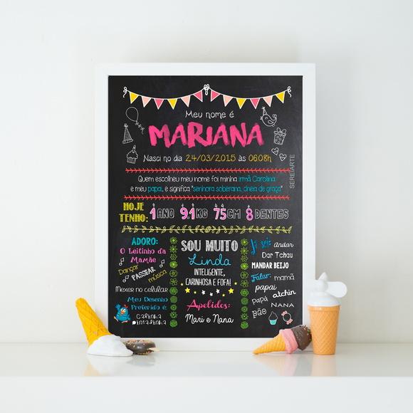 Chalkboard Infantil A3 + Moldura