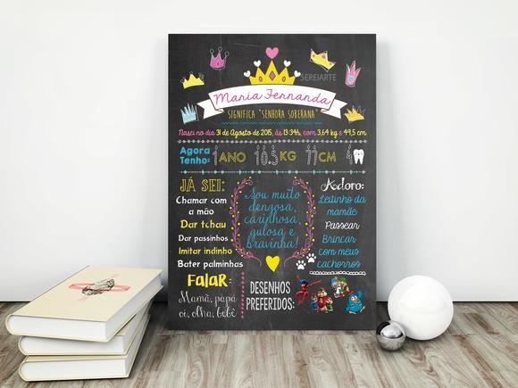 Chalkboard Infantil A3 em PVC