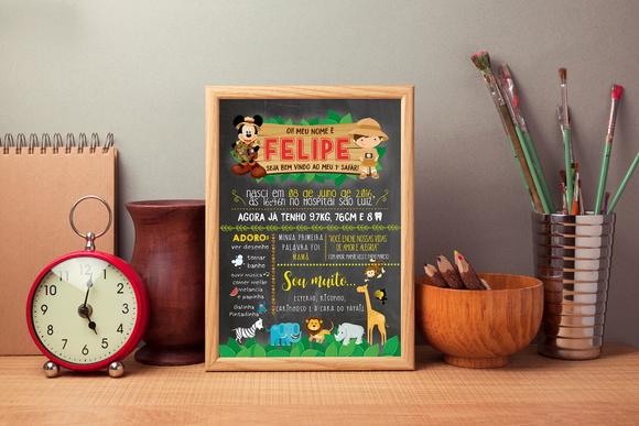 Chalkboard Infantil: A4 + moldura