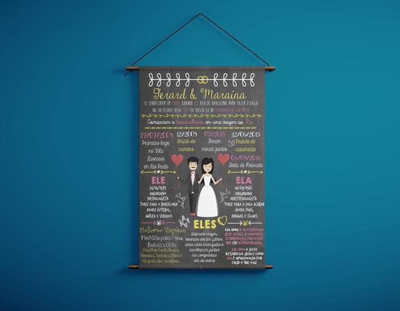 Chalkboard NOIVADO ARTE DIGITAL (acima de 1m)