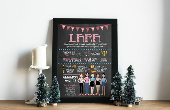 Chalkboard Presente - A3 + Moldura