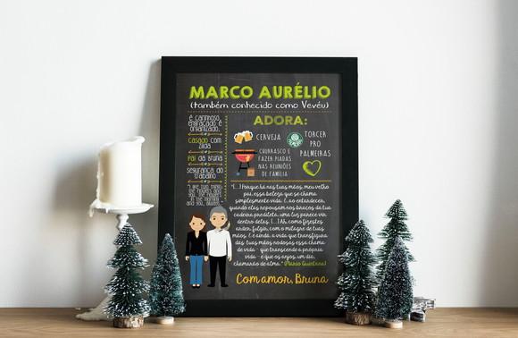 Chalkboard Presente - A3 + Moldura