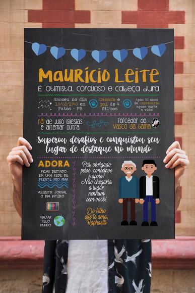 Chalkboard Presente A2 em Pvc