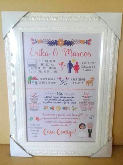Pedido de Casamento - A4 + moldura