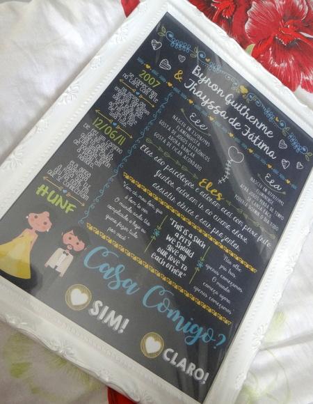 Pedido de Casamento - A4 + moldura
