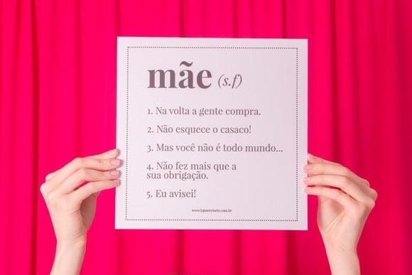 Quadro Frases de Mãe Presente Criativo Dia das Mães 2023