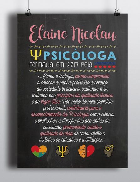 Quadro Profissões: Psicologia A4 PVC