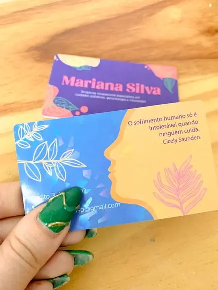 100 Cartões de Visita Holográfico + Cantos Arredondados