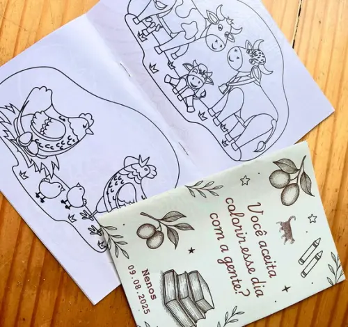 100 Livro para Colorir Personalizado Qualquer Tema 15x21cm