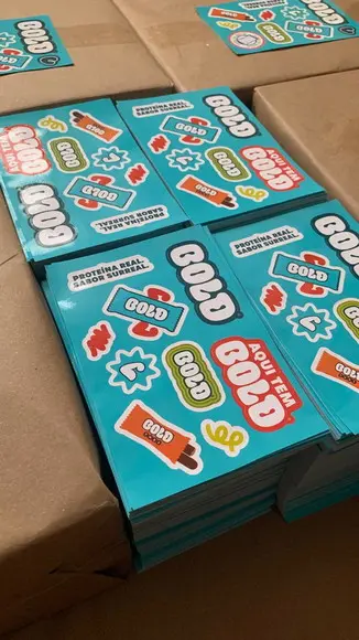 120 Cartela de Adesivos Personalizada A6 com a Sua Arte