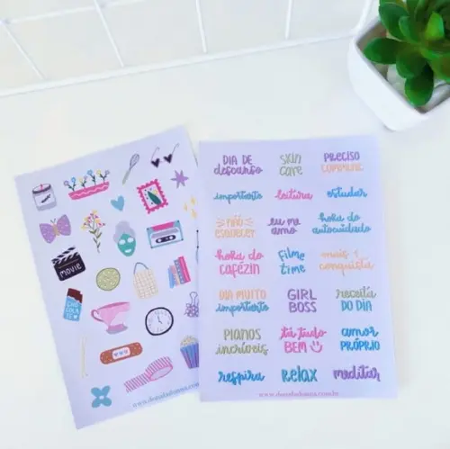 30 Cartela de Adesivos Personalizada A6 10x15 com a Sua Arte