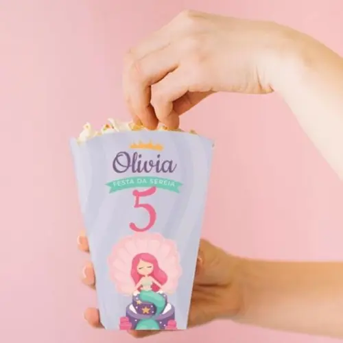 50 Caixa de Pipoca Personalizada