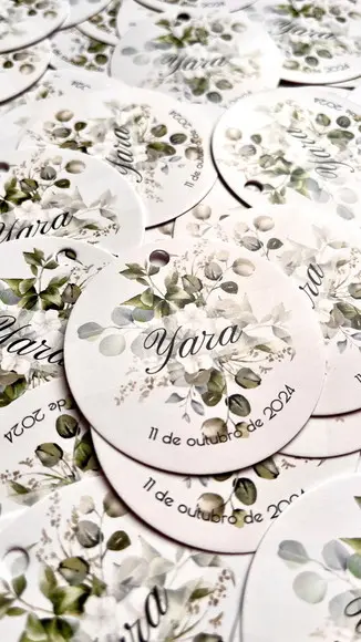 50 Tag Redonda 6cm com Furo Personalizada com Sua Arte