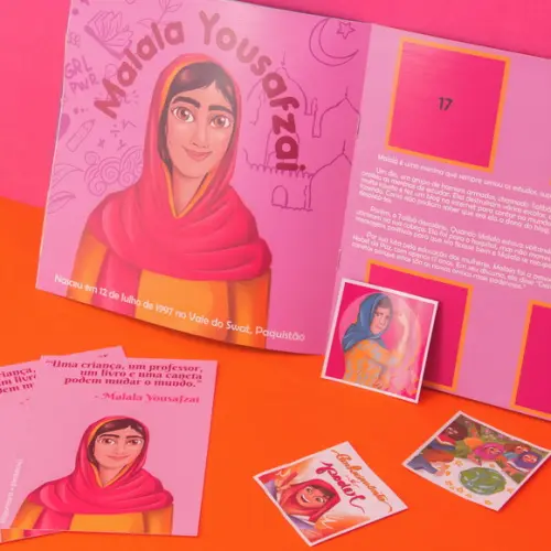 Álbum de Figurinhas Mulheres Presente Criativo Natal Criança