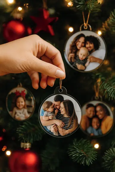 Bola de Natal Personalizada com Foto | Kit 6 Unidades