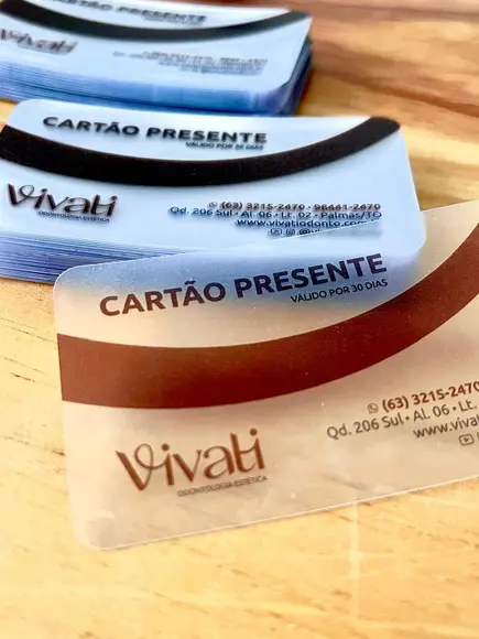 Cartão de Visita Transparente - 50 Unidades