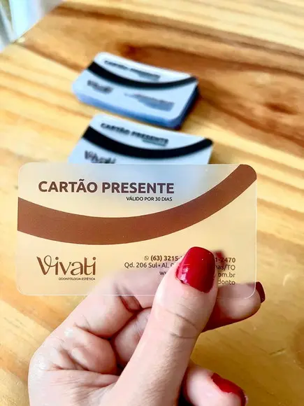 Cartão de Visita Transparente - 100 Unidades