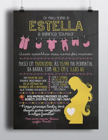 Chalkboard Bebê - Arte Digital