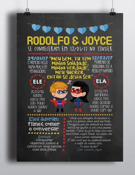 Chalkboard Arte Digital Presente Criativo Dia dos Namorados