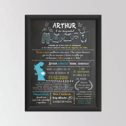 Chalkboard Bebê (A4) + Moldura