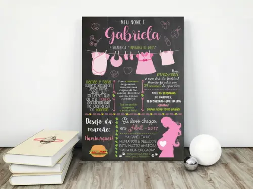 Chalkboard Bebê A3 em PVC