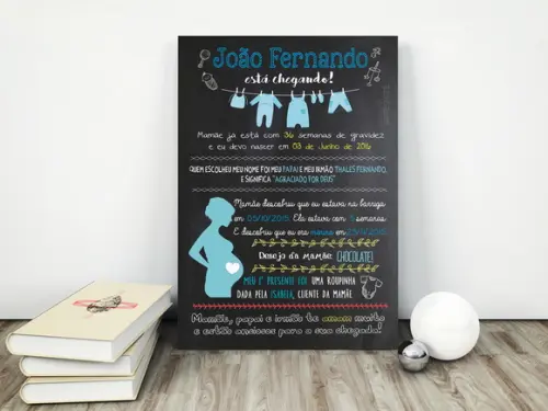 Chalkboard Bebê A3 em PVC