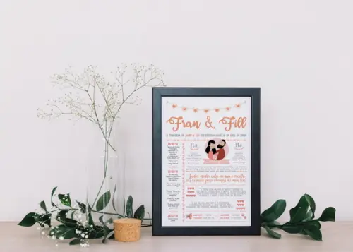 Chalkboard Casal A4 + Moldura