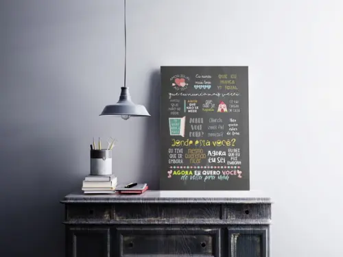 Chalkboard Escolha Sua Música - Pvc A3