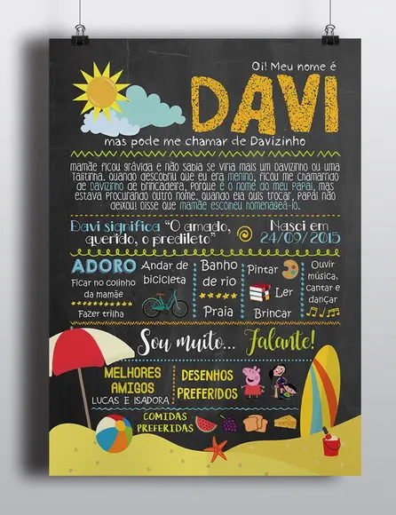 Chalkboard Infantil - Arte Digital