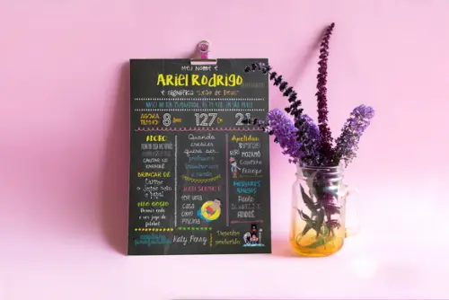 Chalkboard Infantil - A4 em PVC