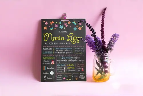 Chalkboard Infantil - A4 em PVC