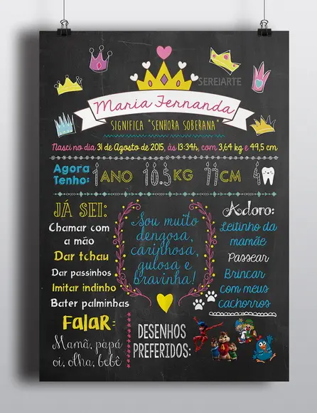 Chalkboard Infantil - Arte Digital