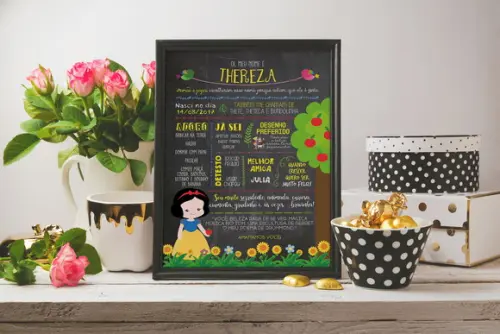 Chalkboard Infantil: A4 + moldura