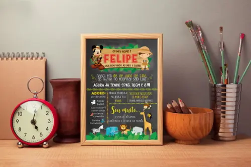 Chalkboard Infantil: A4 + moldura