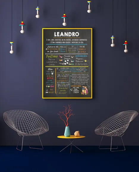 Chalkboard Pai - Pôster A2