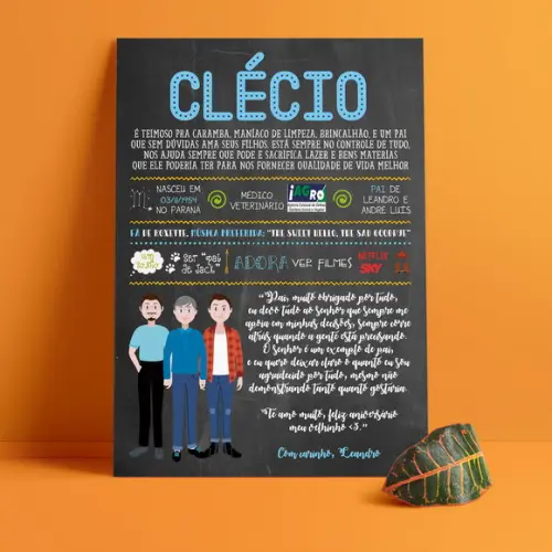 Chalkboard Presente - A4 em Pvc