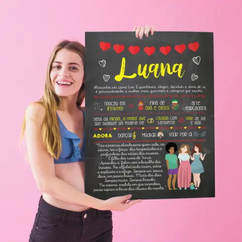 Chalkboard Presente A2 em Pvc