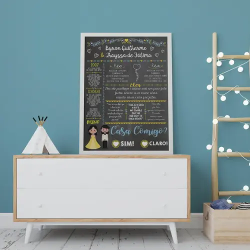 Pedido de Casamento - A3 + moldura