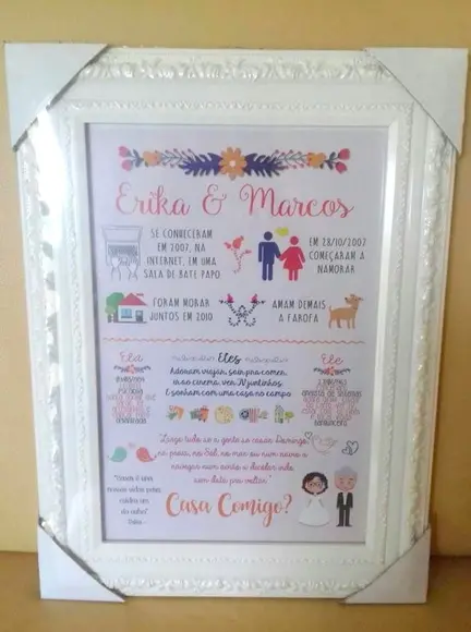 Pedido de Casamento - A4 + moldura