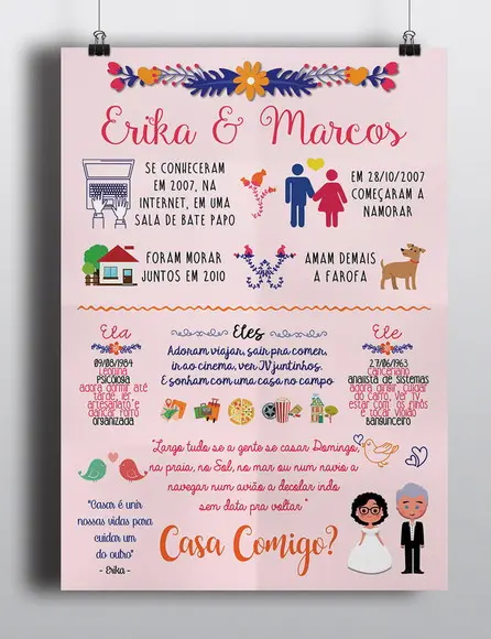 Pedido de Casamento - Arte Digital ENVIADO POR E-MAIL