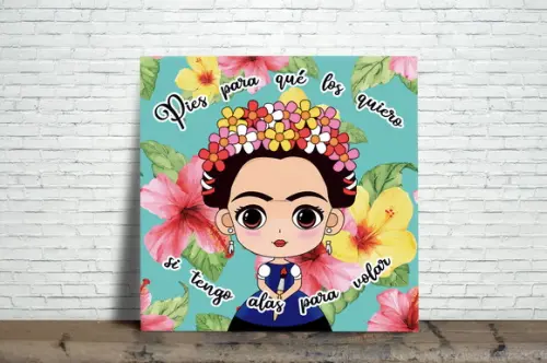 Quadro Frida Kahlo 40x40cm