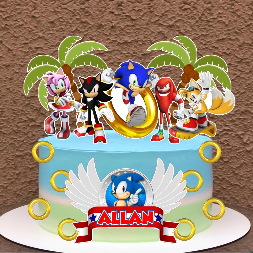 Sonic 1 - Topo de bolo em Studio