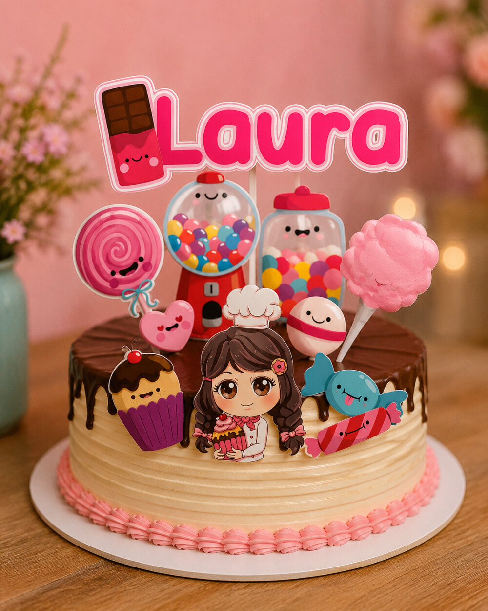 Topo de Bolo Doces Confeitaria 001 - Arquivo Studio