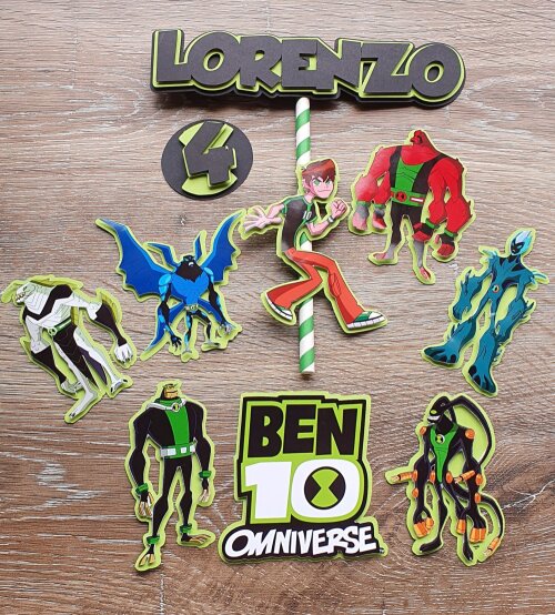 Topo de bolo Ben 10 - 001 - Arquivo Studio