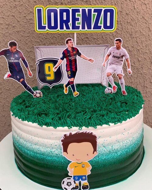 Topo de Bolo Futebol 004 - Arquivo Studio