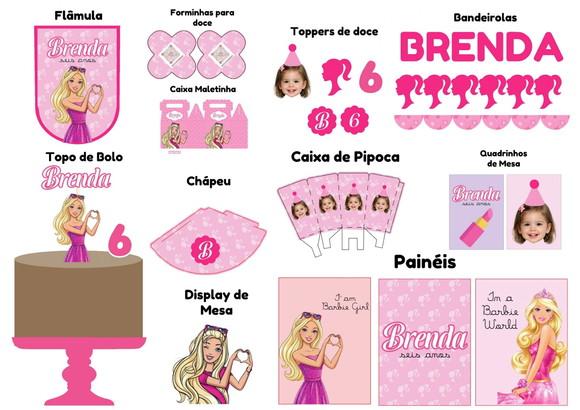 Kit Festa Infantil Personalizada P | Barbie
