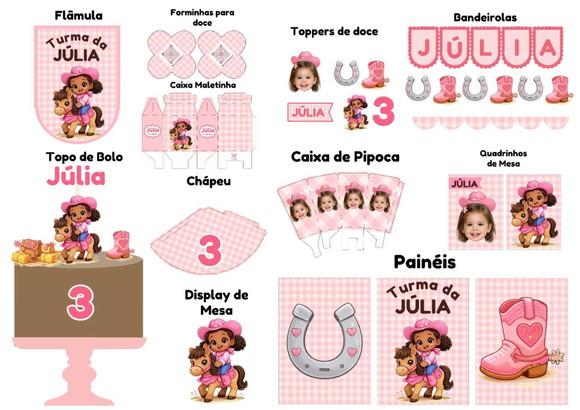Kit Festa na Caixa Só Um Bolinho P | Cowgirl Boiadeirinha